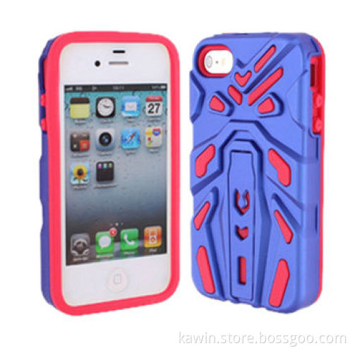 Transformer Combo PC Silicone Cellphone Cover for Apple iPhone 4G